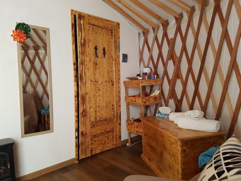 yurt with bathroom
